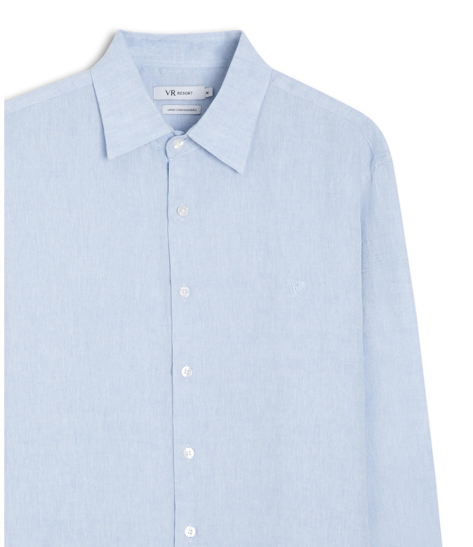 Camisa Linho Cross Dye Azul Claro