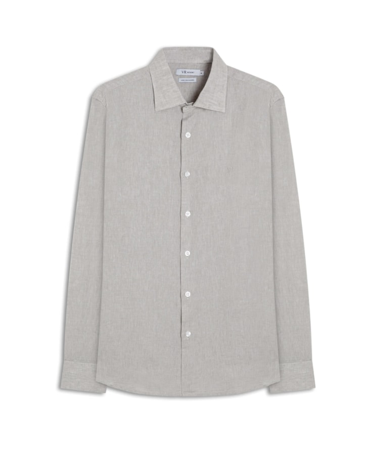 Camisa Linho Cross Dye Natural
