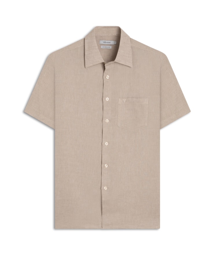 Camisa Linho Cross Dye Surf Natural