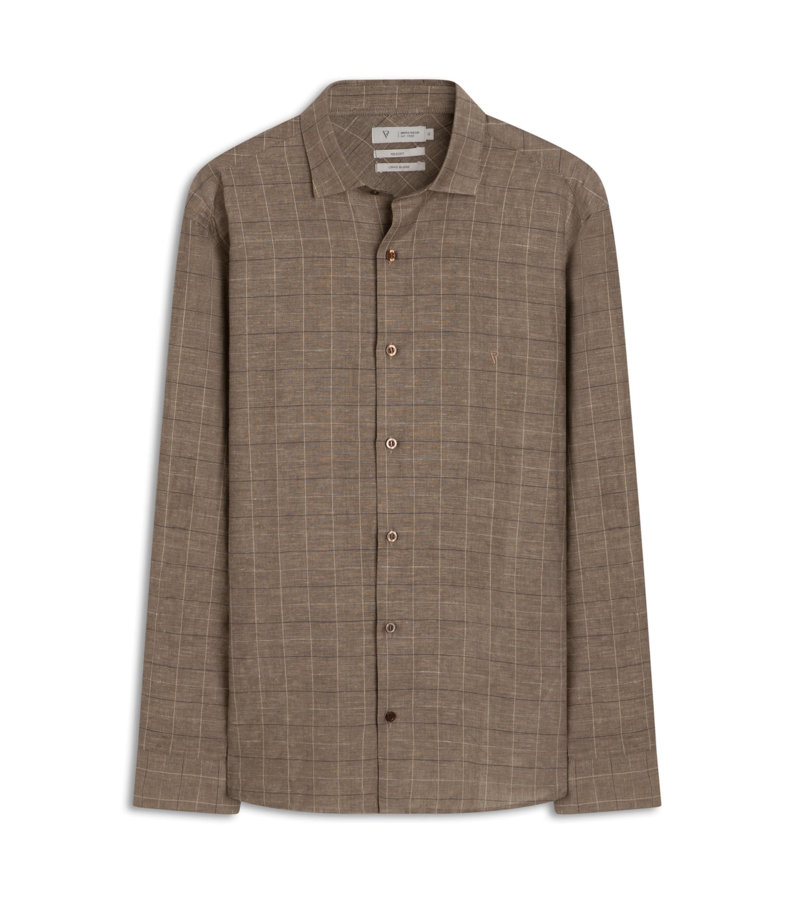 Camisa Linho Dublin Plaid Classic Marrom
