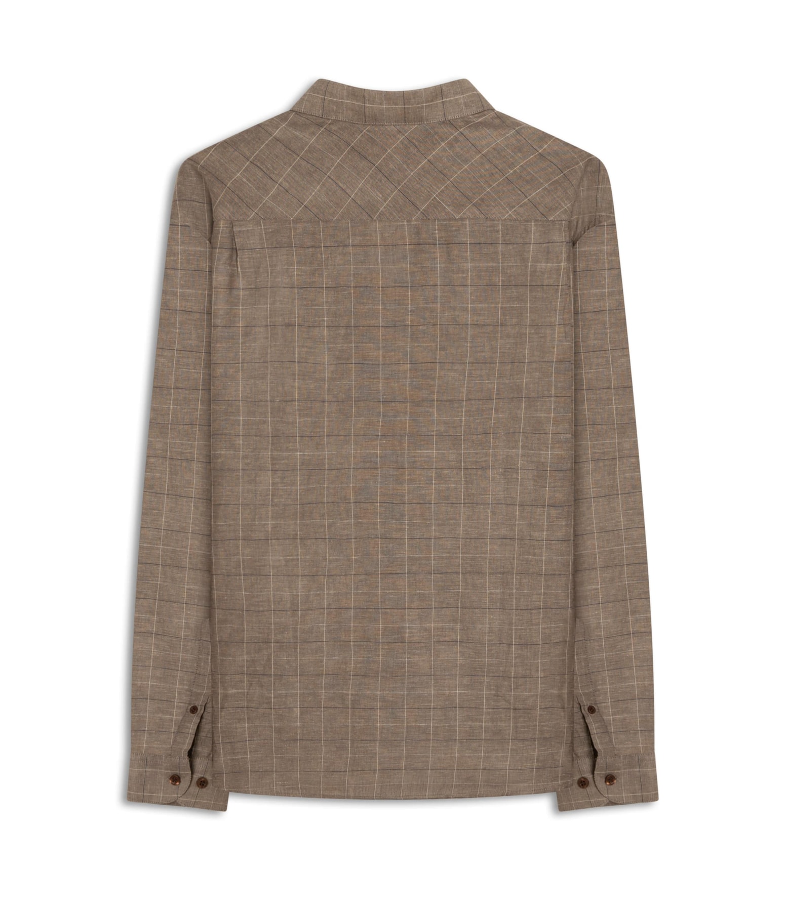 Camisa Linho Dublin Plaid Classic Marrom