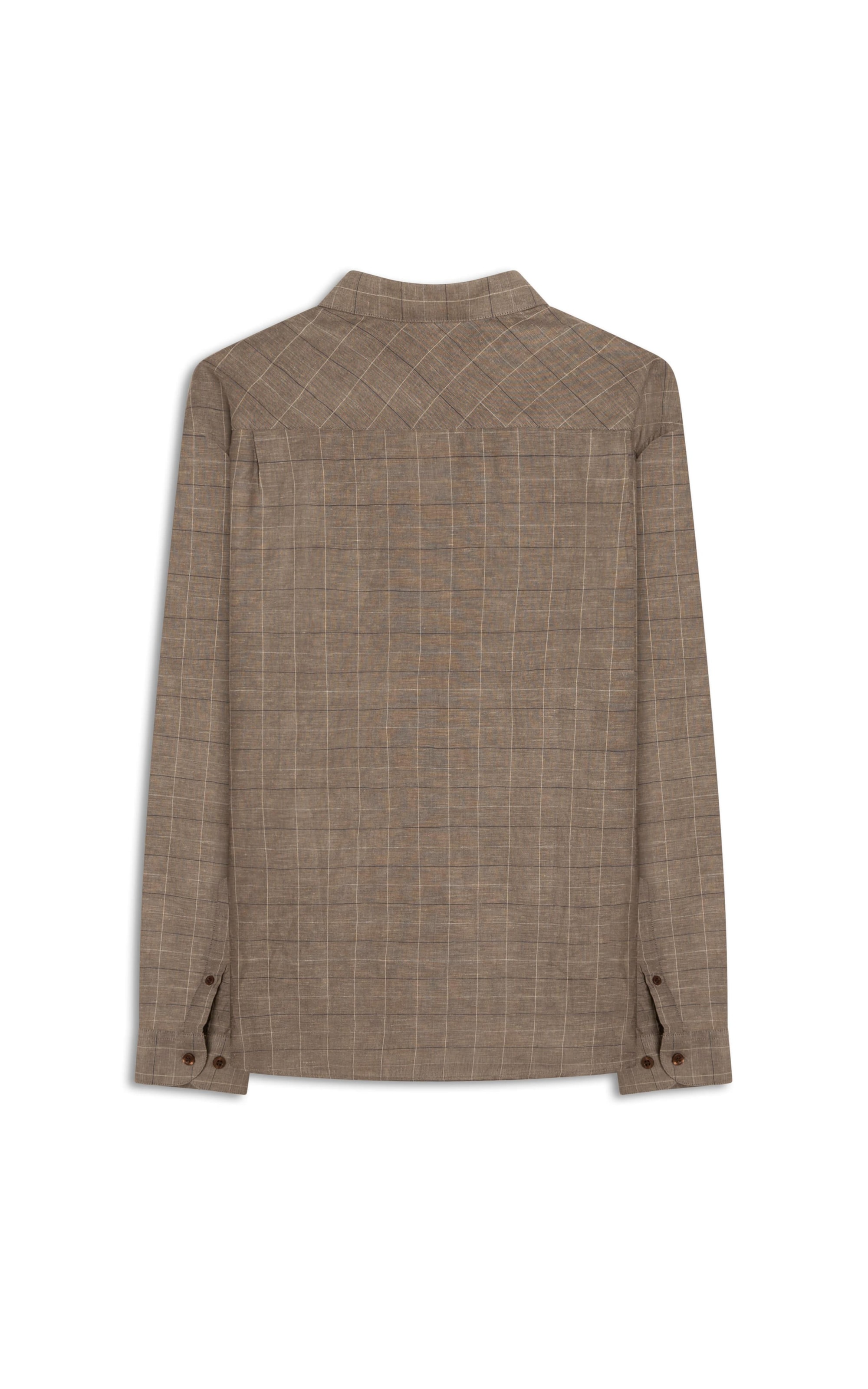 Camisa Linho Dublin Plaid Classic Marrom