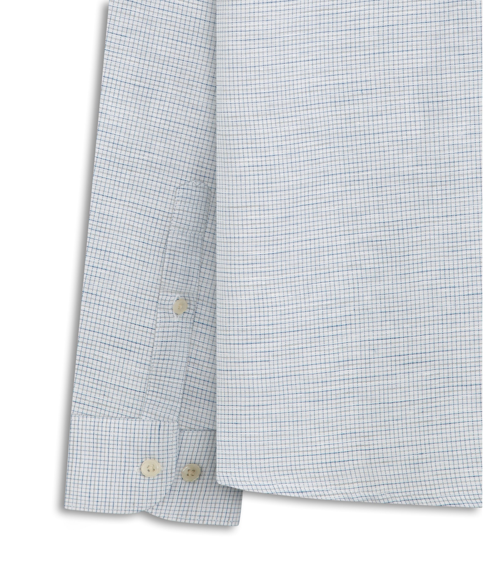 Camisa Linho Mini Chess Azul Claro