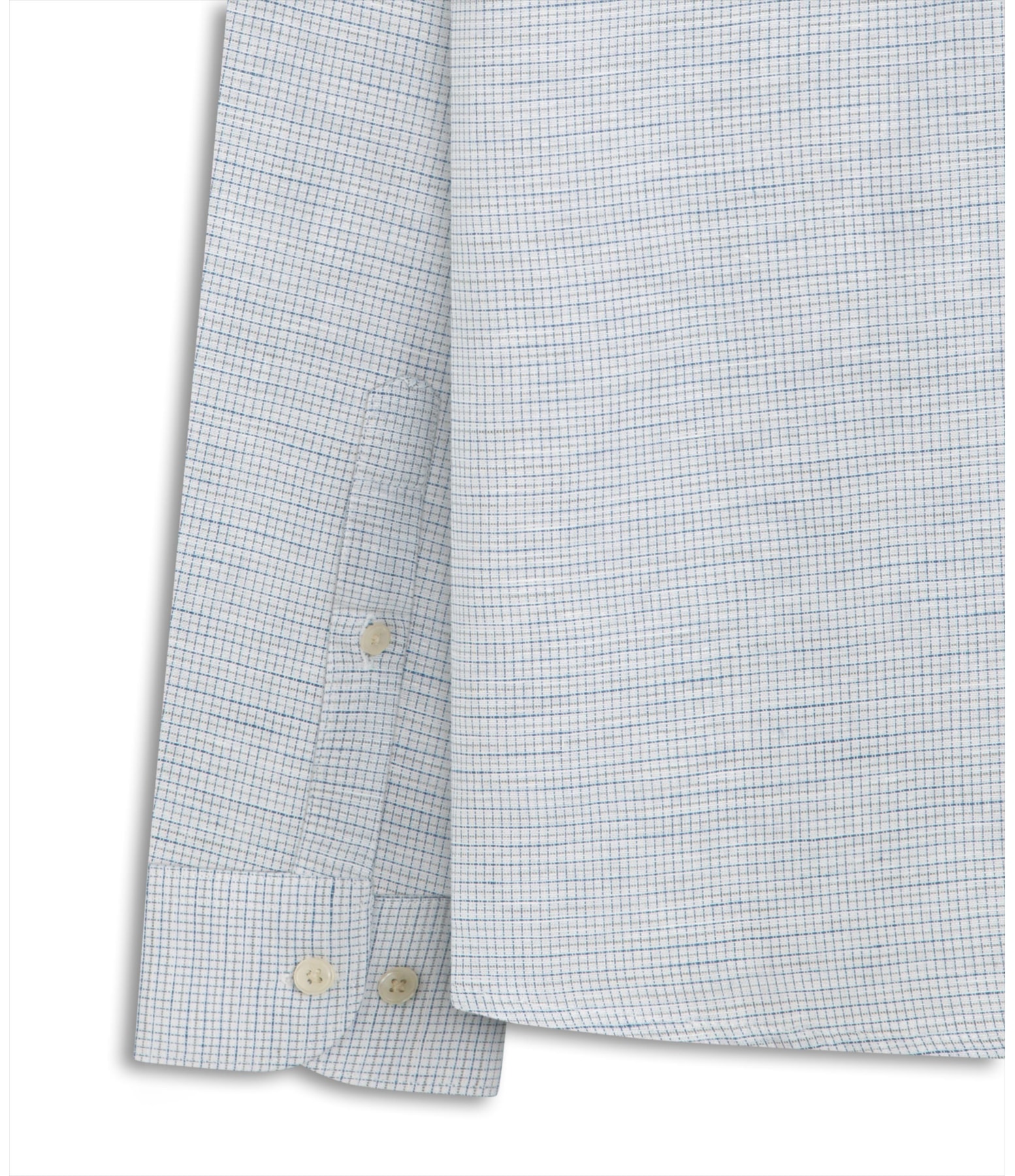 Camisa Linho Mini Chess Azul Claro