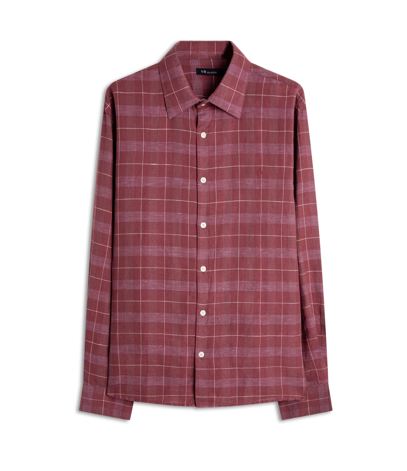 Camisa Linho Oliena Dark Wine