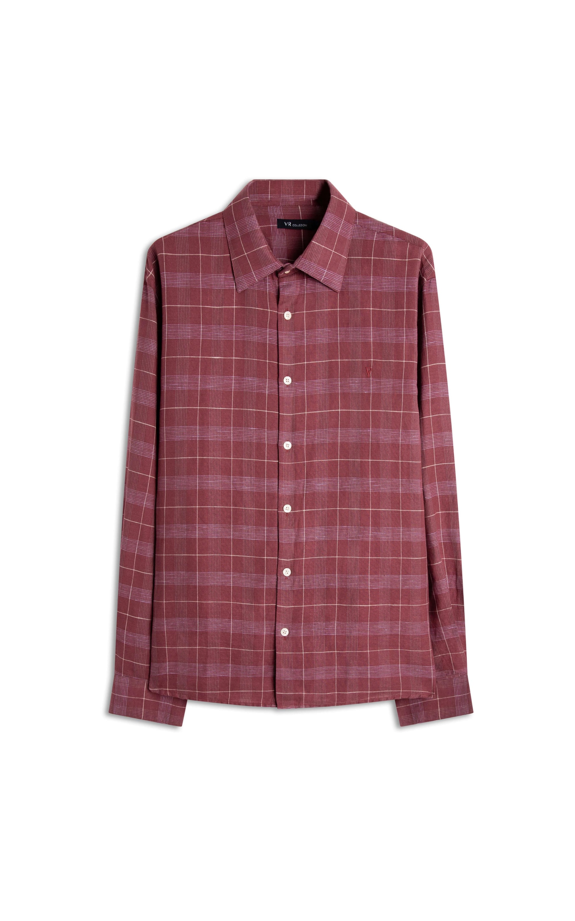 Camisa Linho Oliena Dark Wine