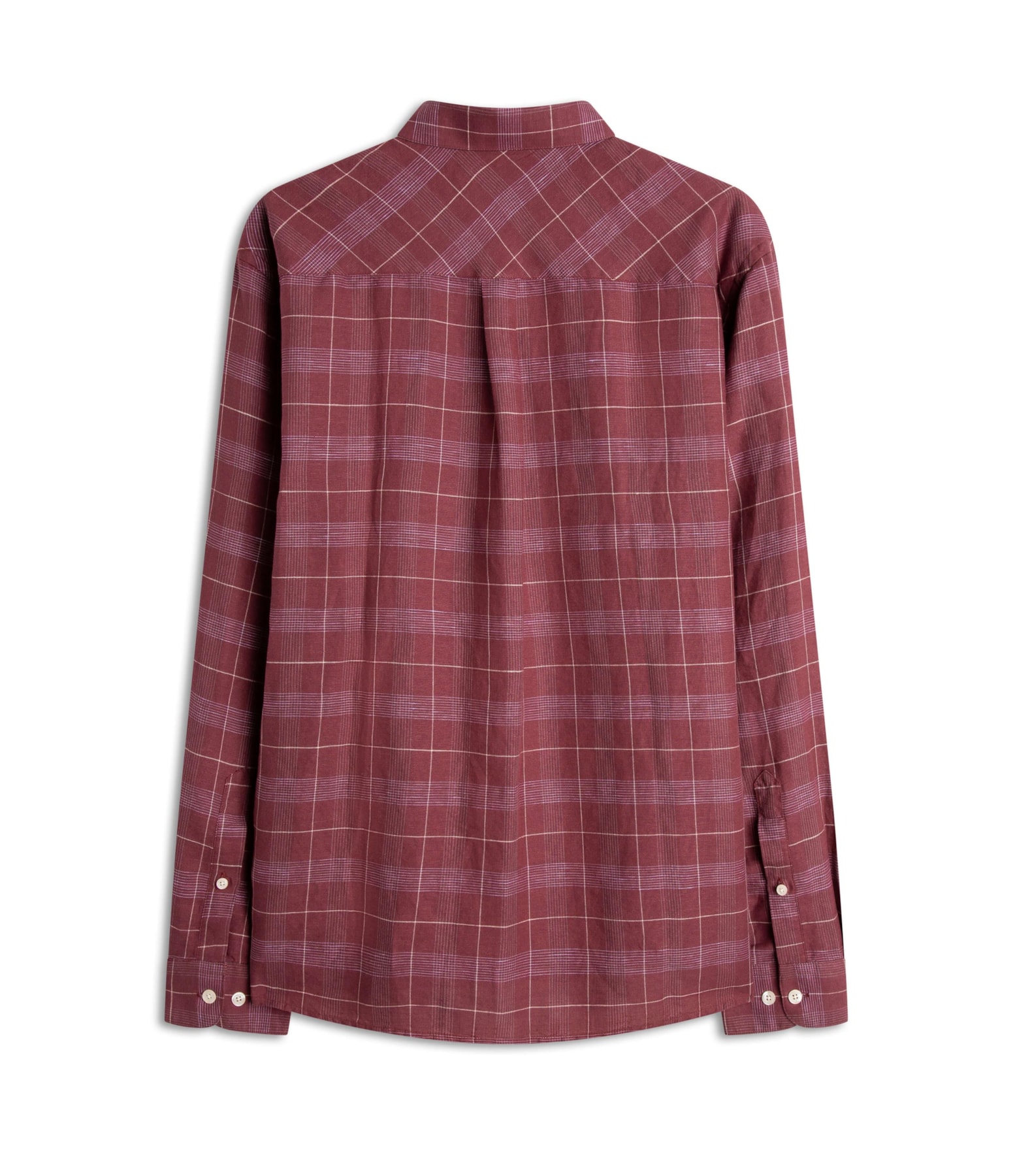 Camisa Linho Oliena Dark Wine