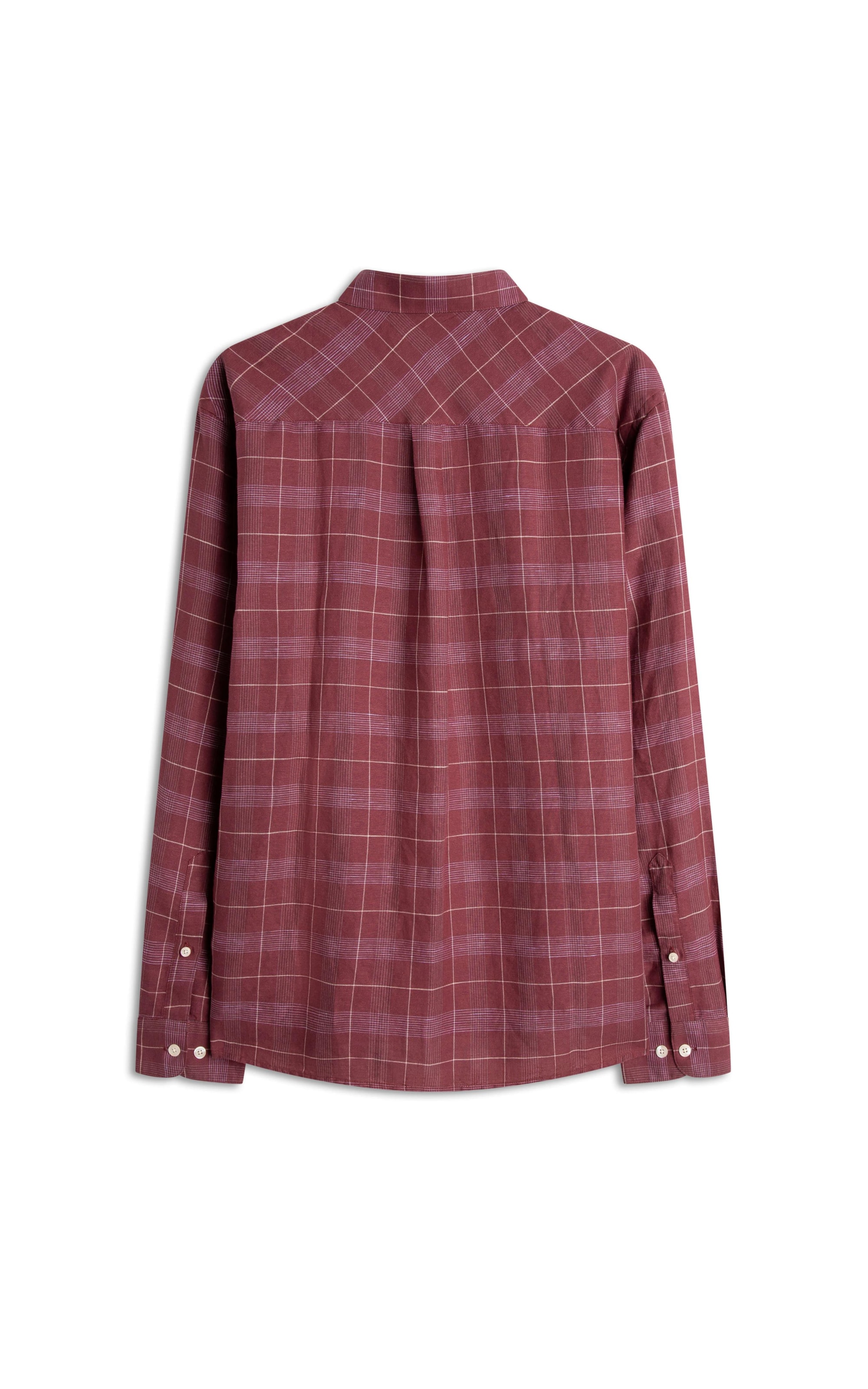 Camisa Linho Oliena Dark Wine