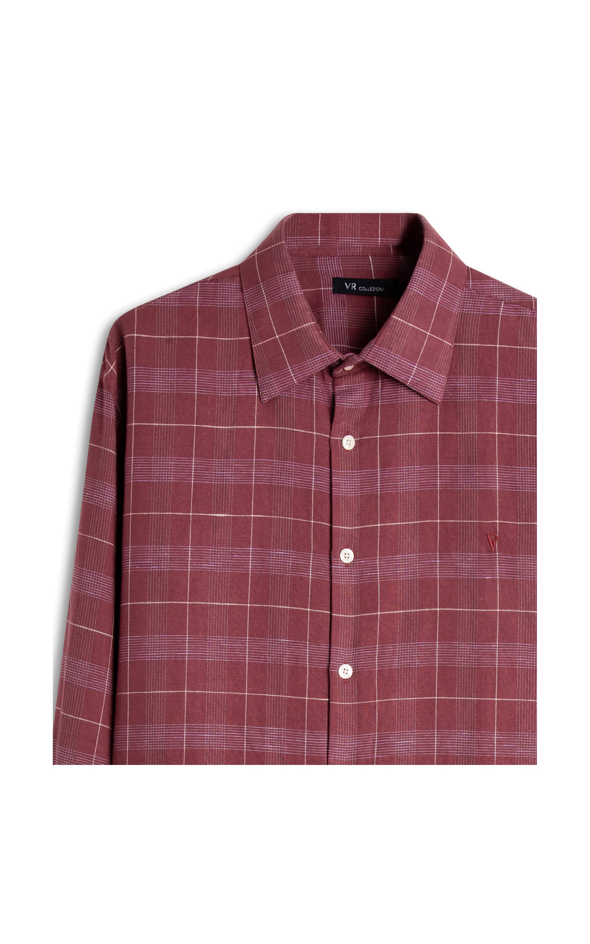 Camisa Linho Oliena Dark Wine
