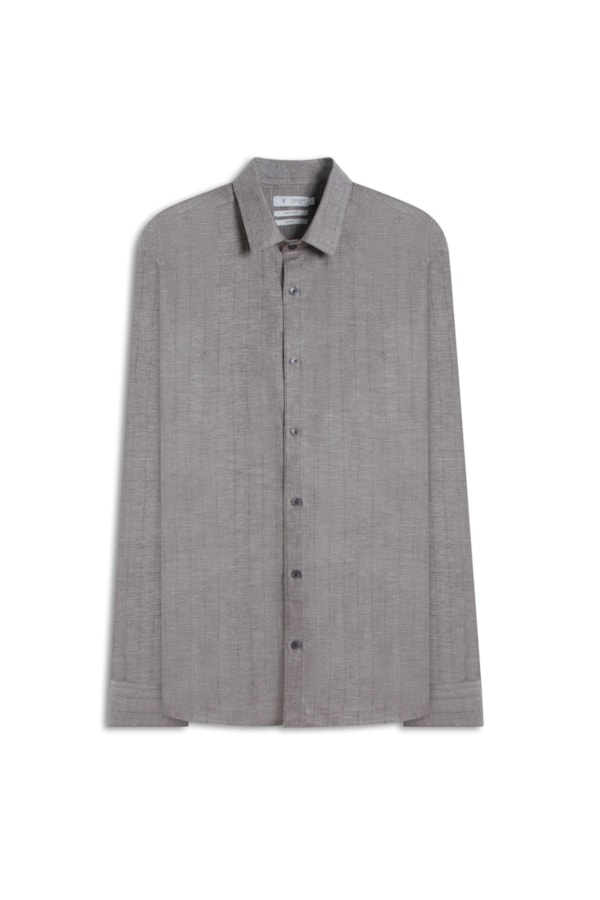 Camisa Linho Paola Classic Shangai Caqui