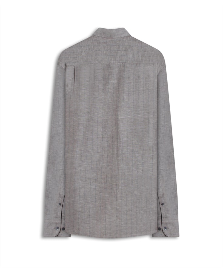 Camisa Linho Paola Classic Shangai Caqui