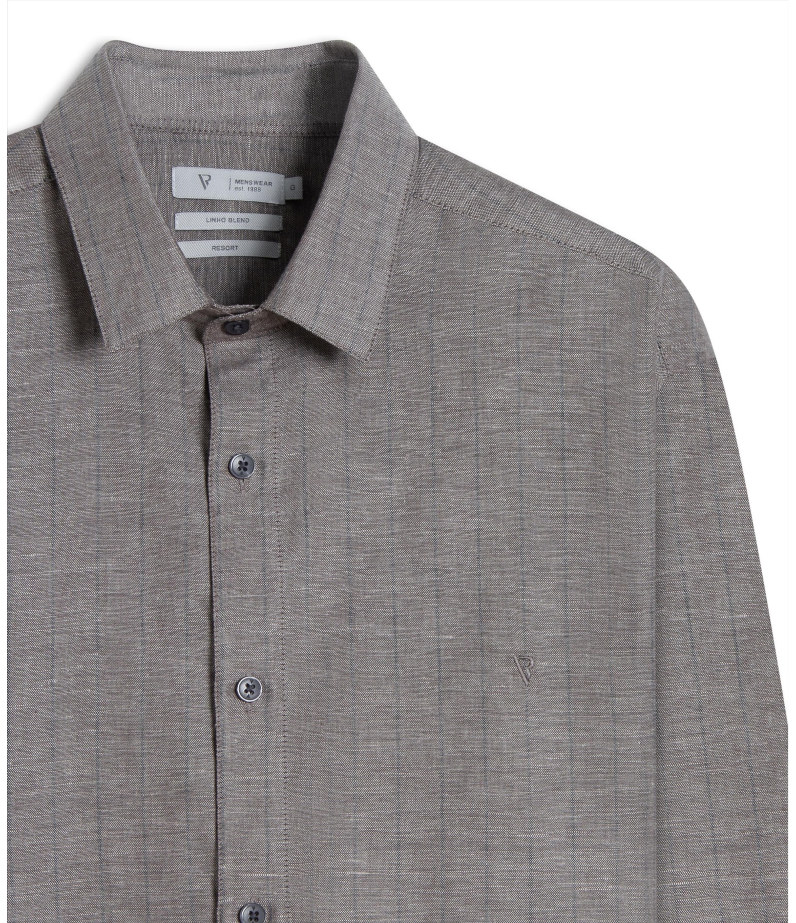 Camisa Linho Paola Classic Shangai Caqui