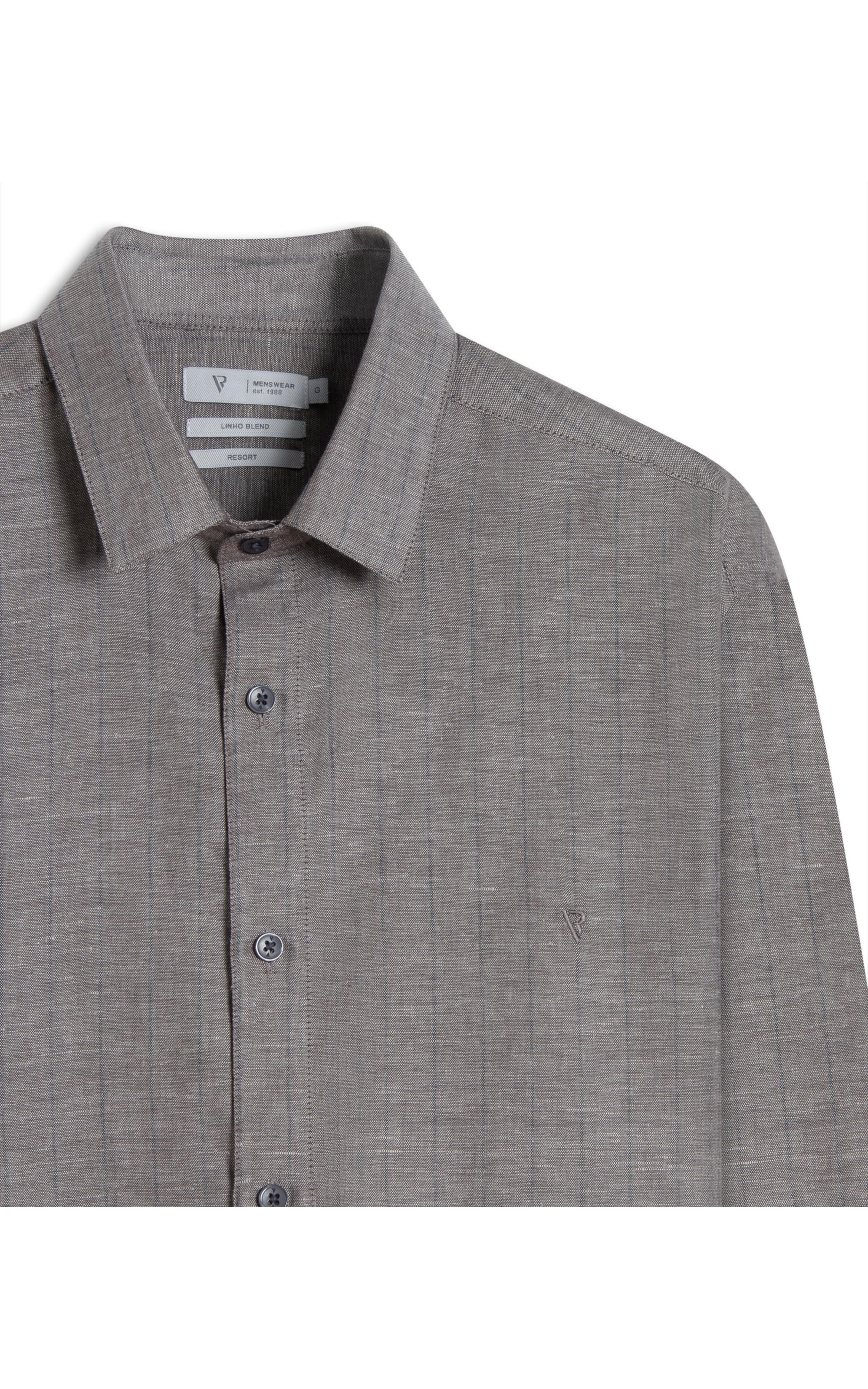 Camisa Linho Paola Classic Shangai Caqui