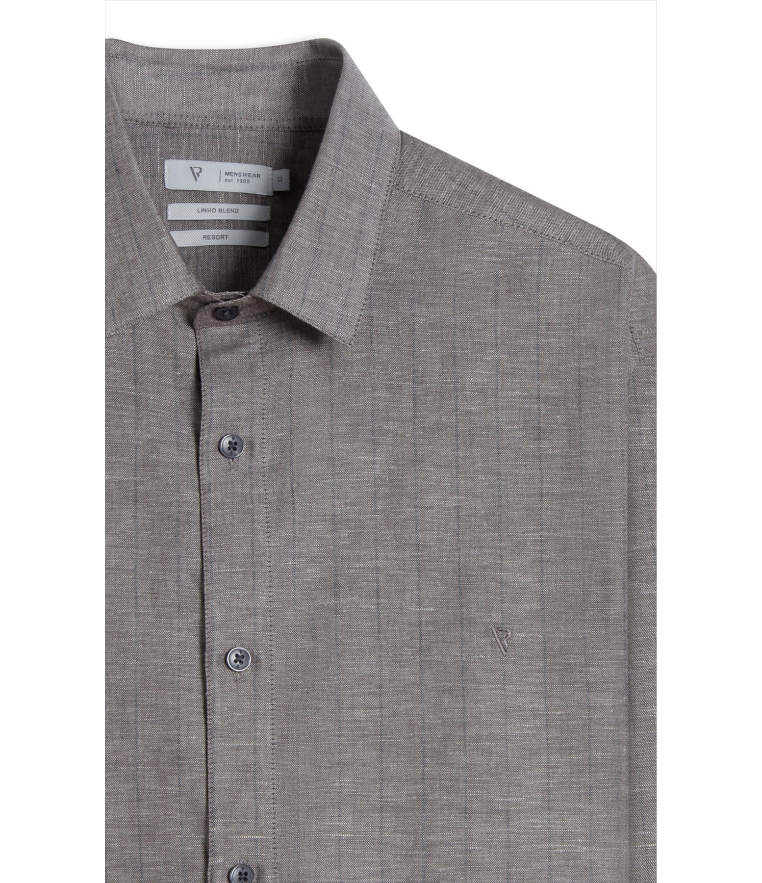 Camisa Linho Paola Classic Shangai Caqui
