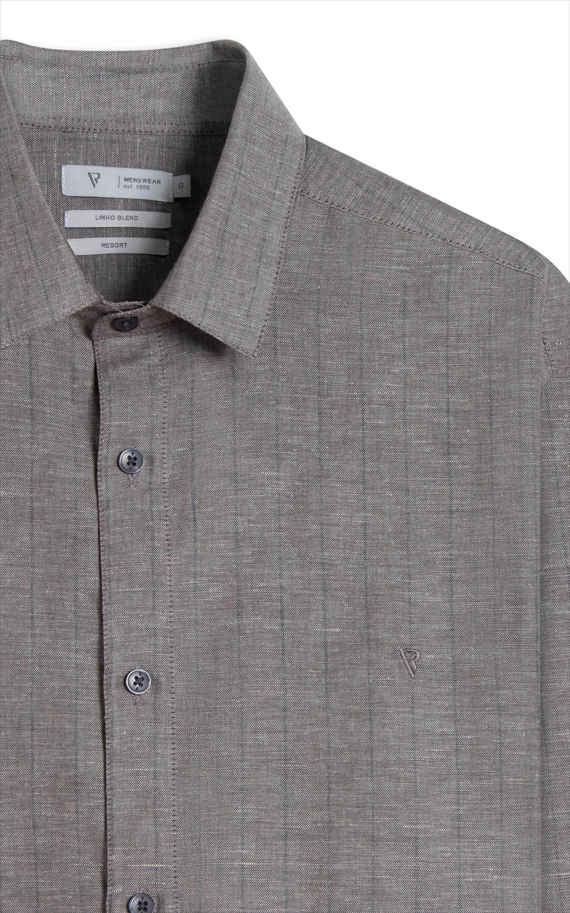 Camisa Linho Paola Classic Shangai Caqui