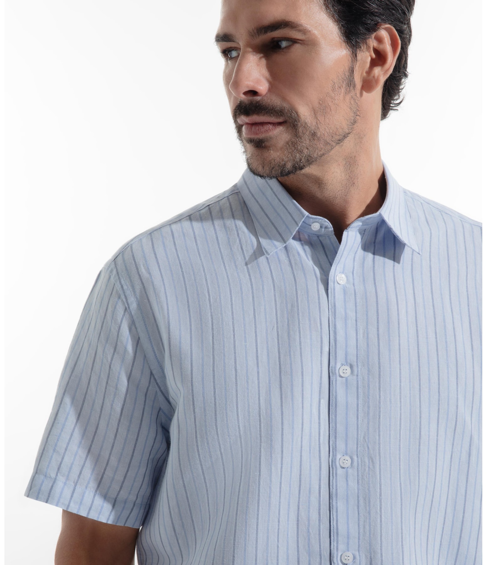 Camisa Linho Portofino Surf Irish Azul Pervante
