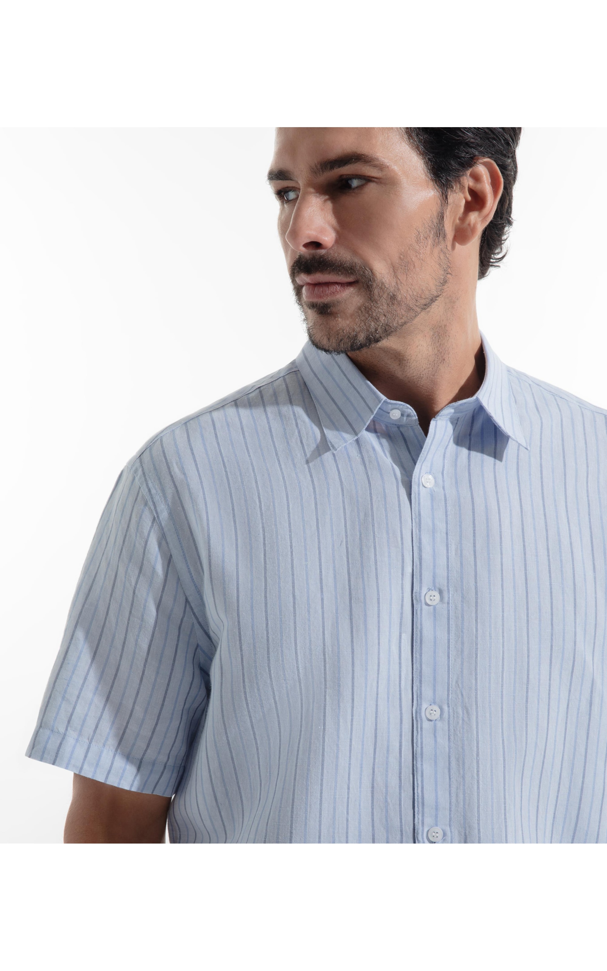Camisa Linho Portofino Surf Irish Azul Pervante