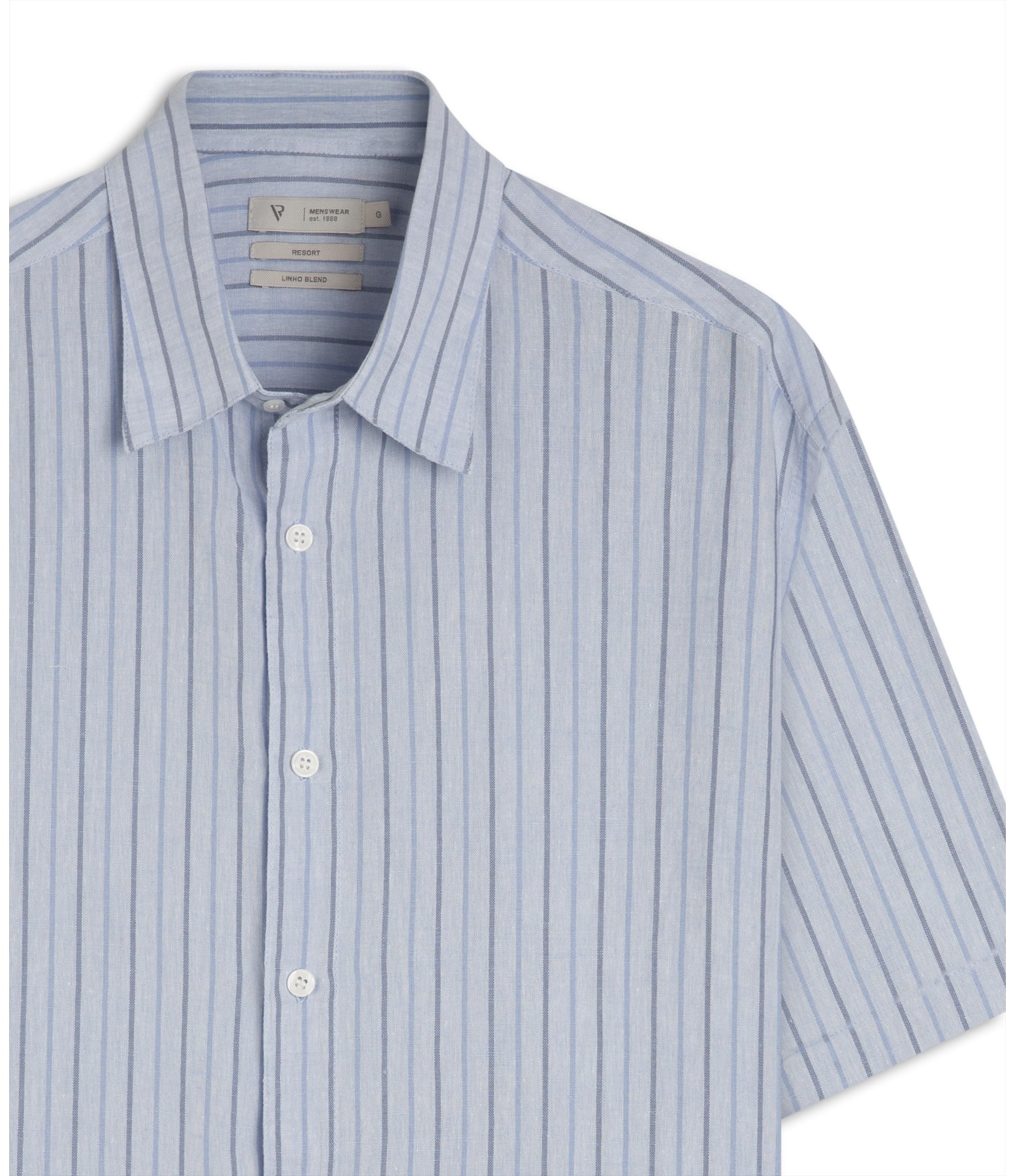Camisa Linho Portofino Surf Irish Azul Pervante