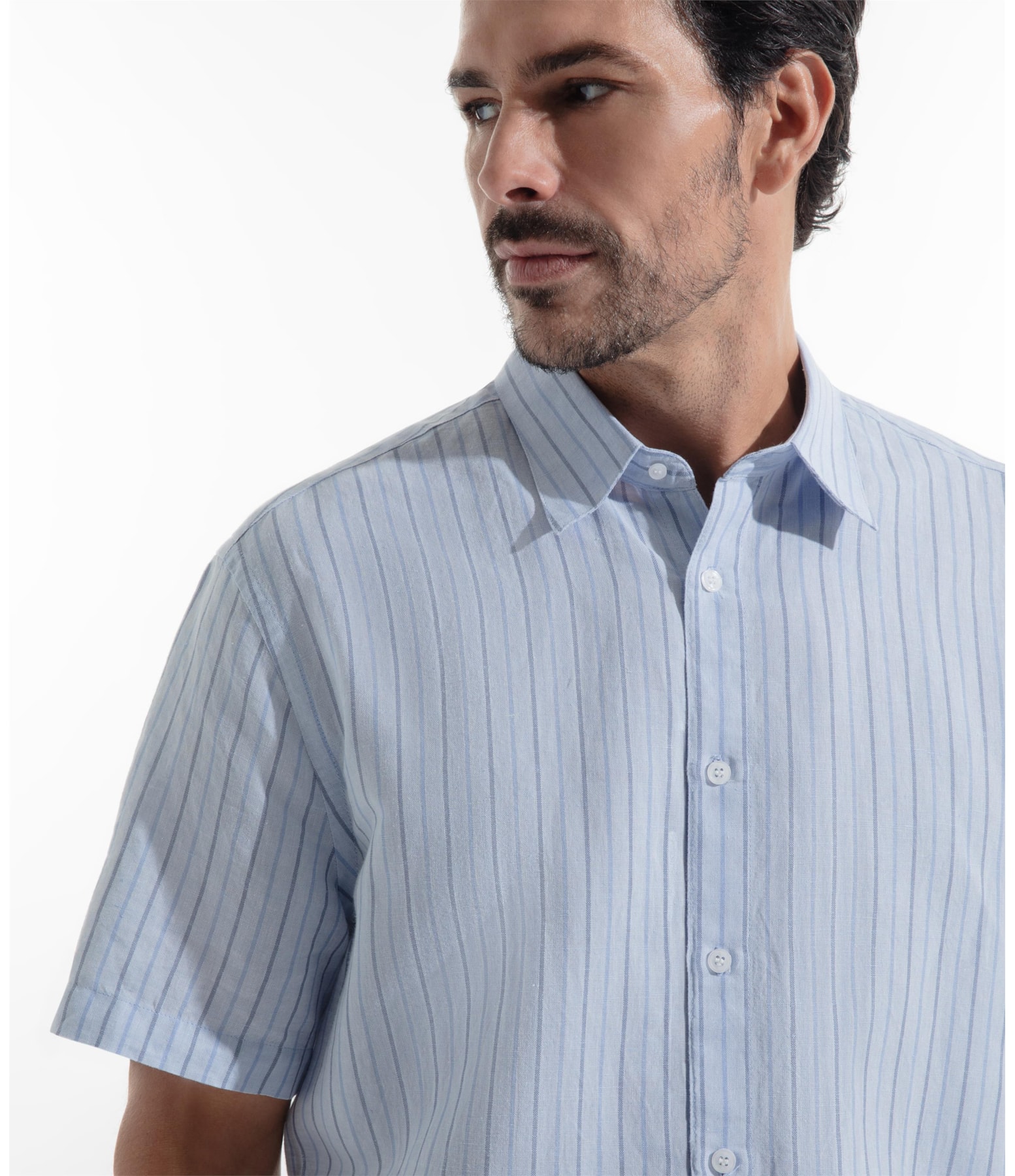 Camisa Linho Portofino Surf Irish Azul Pervante