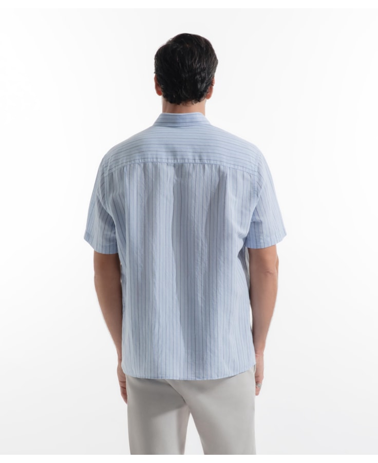 Camisa Linho Portofino Surf Irish Azul Pervante