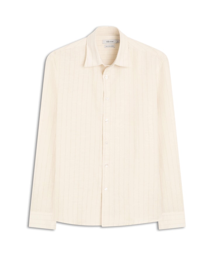 Camisa Linho Ravelo Classic Anatomic Caqui