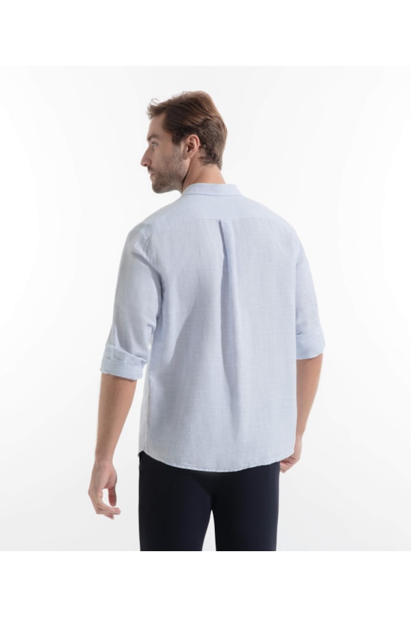 Camisa Linho San Pietro Azul Bic