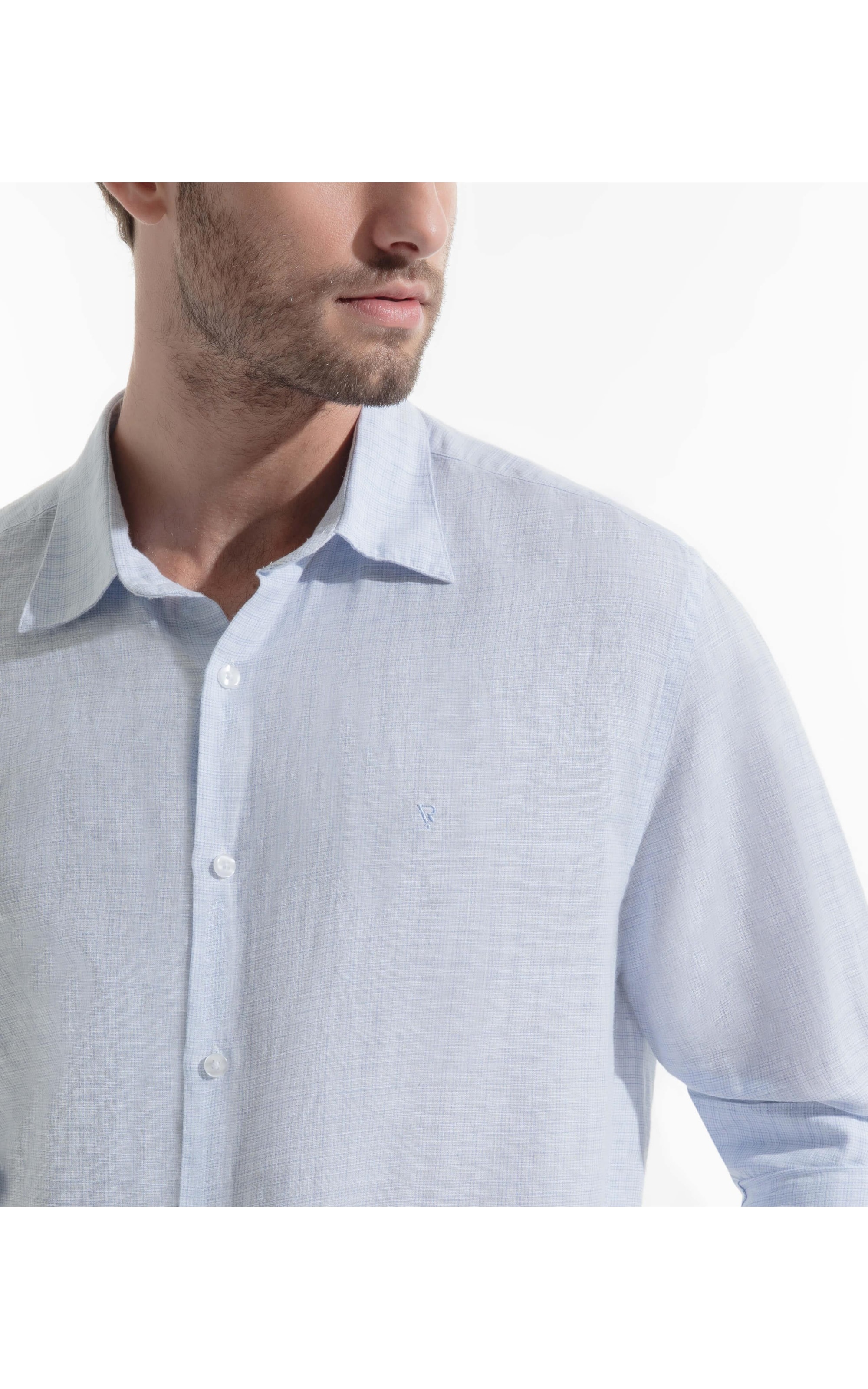 Camisa Linho San Pietro Azul Bic