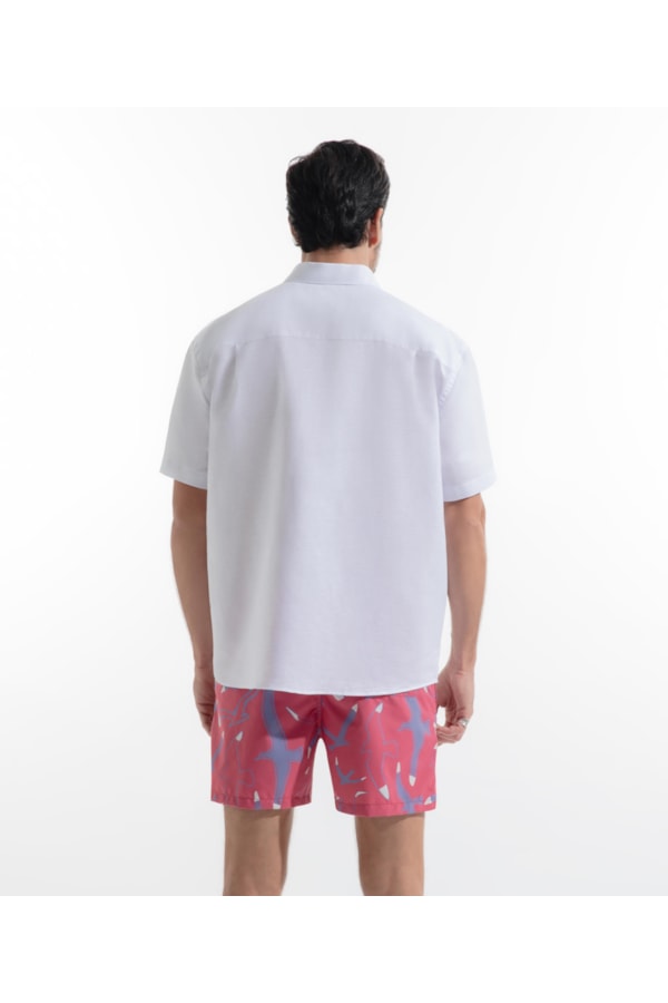 Camisa Linho Unicollor Branco
