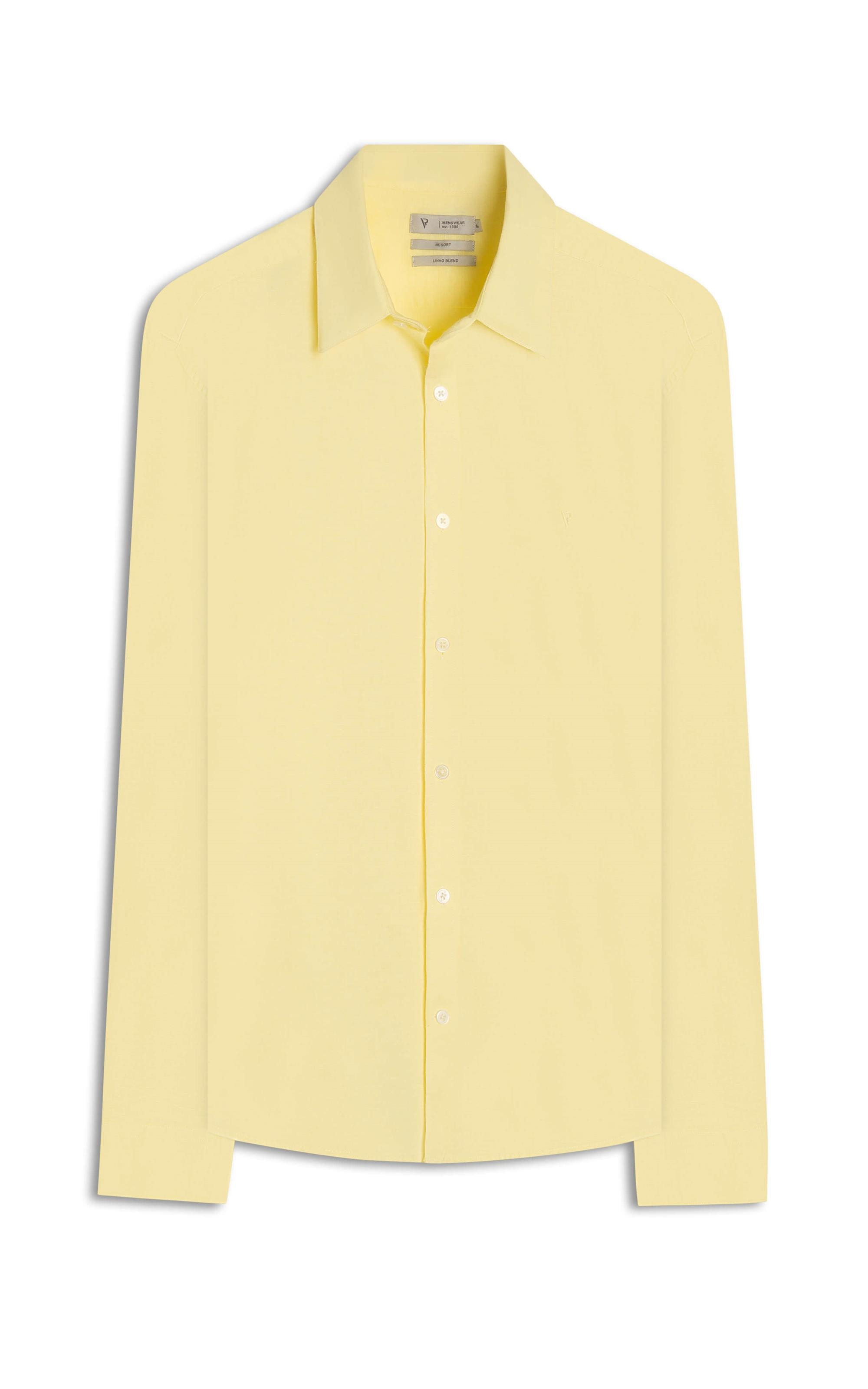 Camisa Linho Unicollor Classic Irish Amarelo