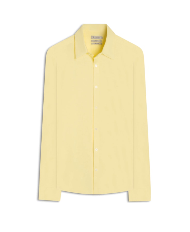 Camisa Linho Unicollor Classic Irish Amarelo