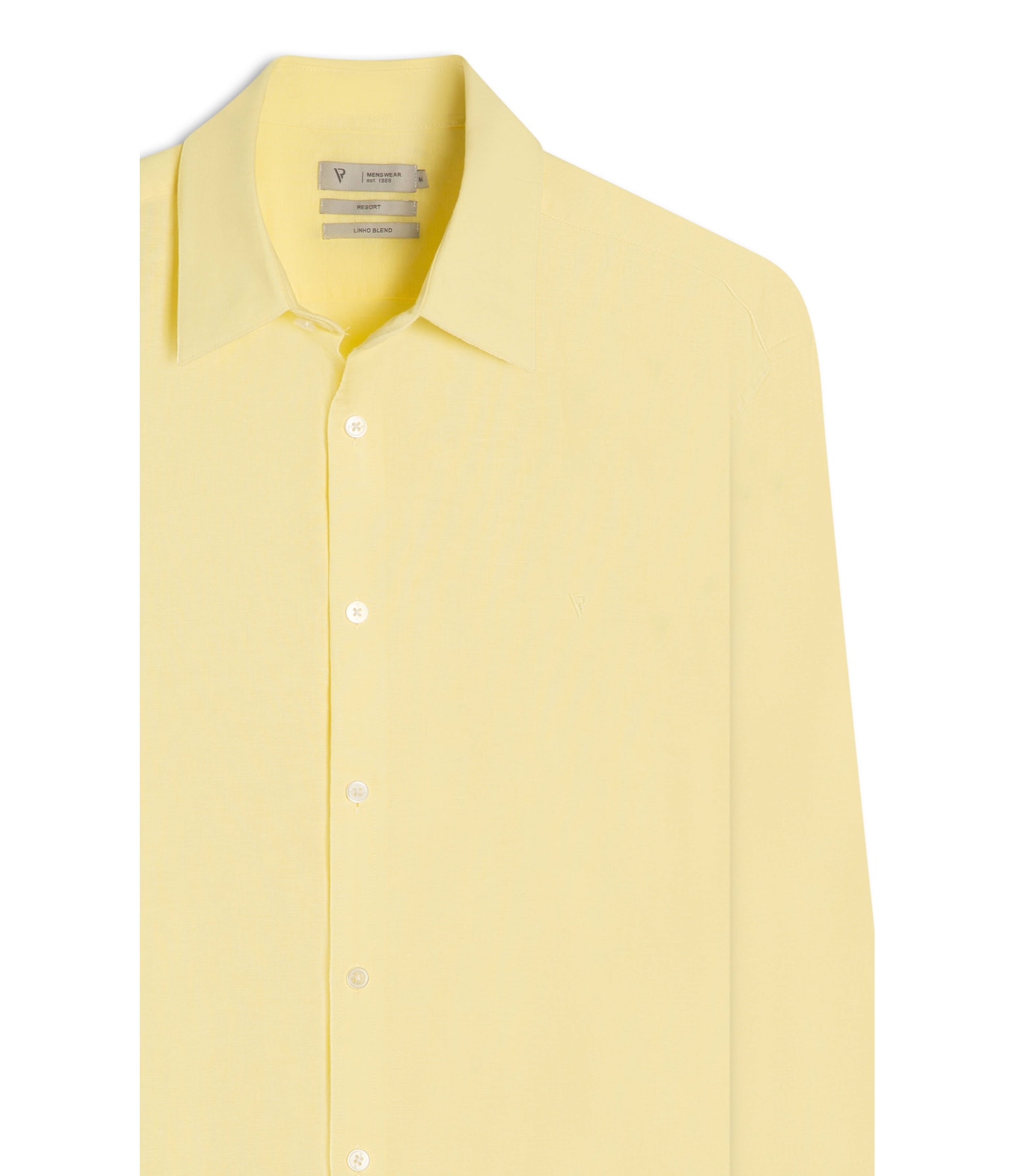 Camisa Linho Unicollor Classic Irish Amarelo