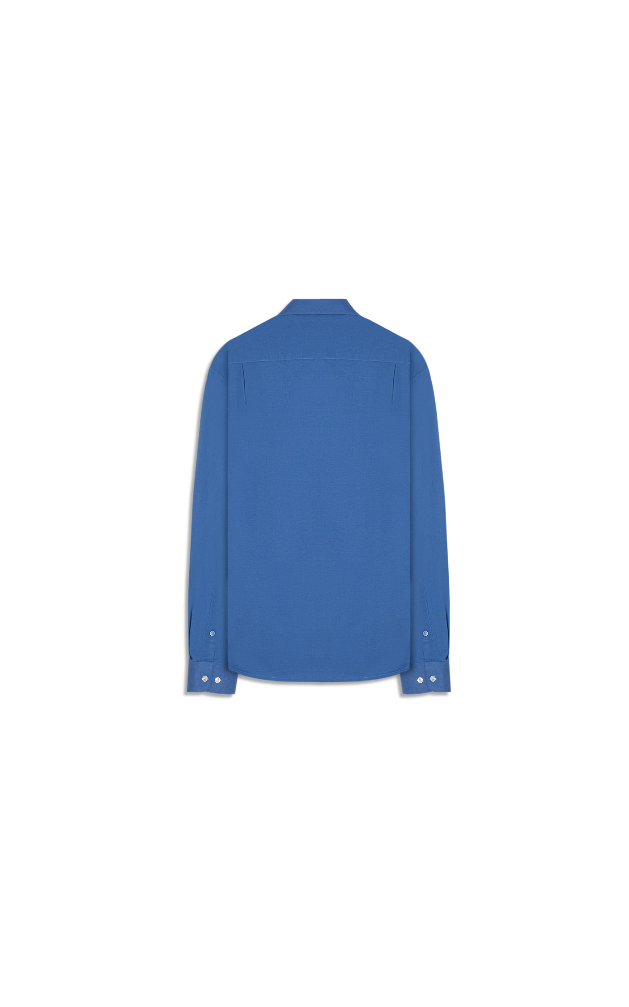 Camisa Linho Unicollor Classic Irish Azul Bic