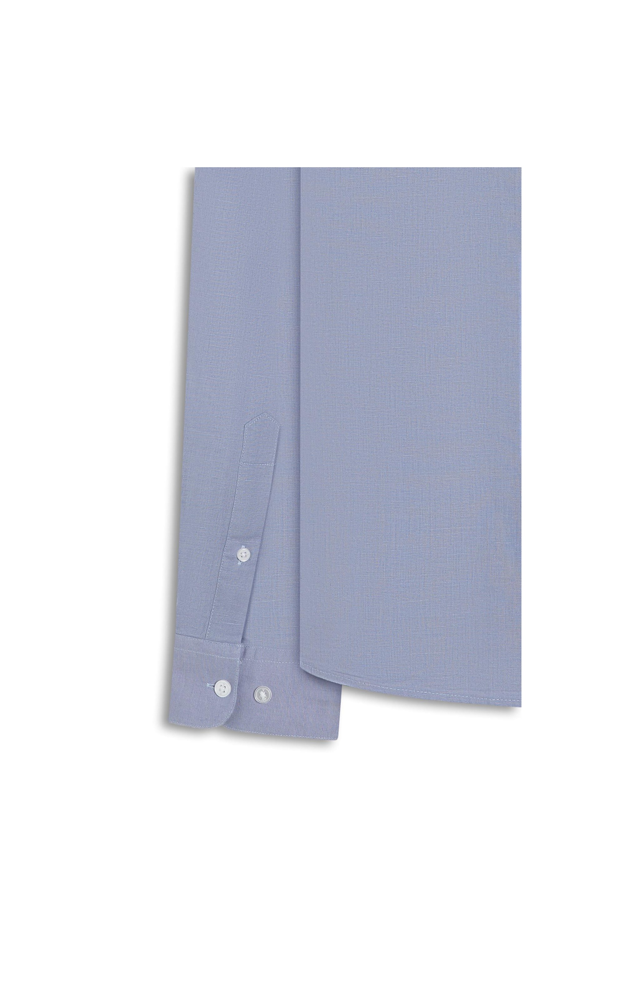 Camisa Linho Unicollor Classic Irish Azul Claro