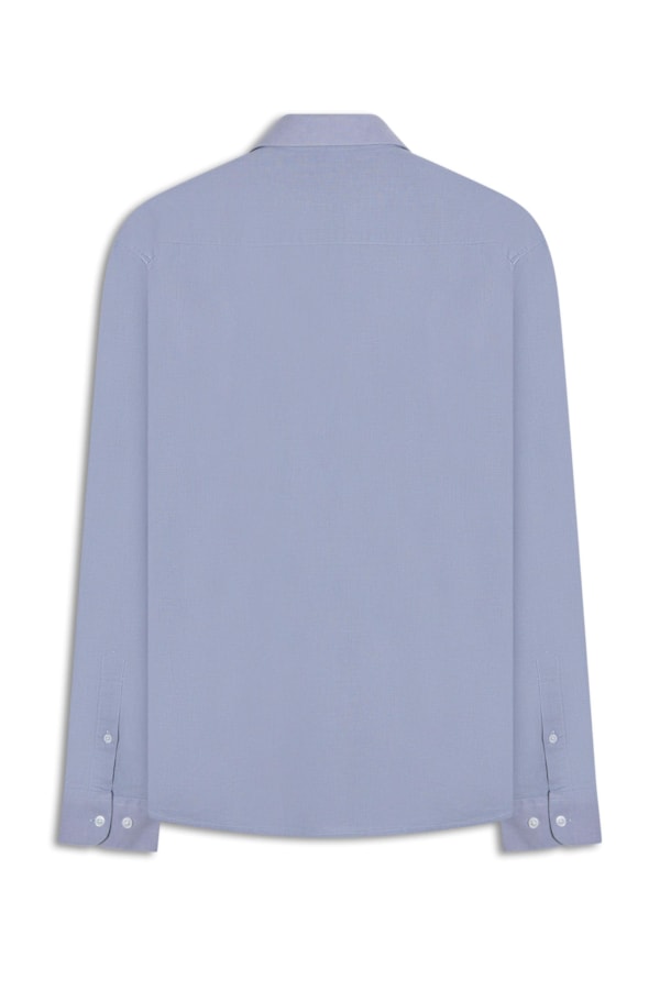 Camisa Linho Unicollor Classic Irish Azul Claro