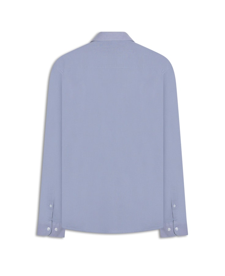 Camisa Linho Unicollor Classic Irish Azul Claro