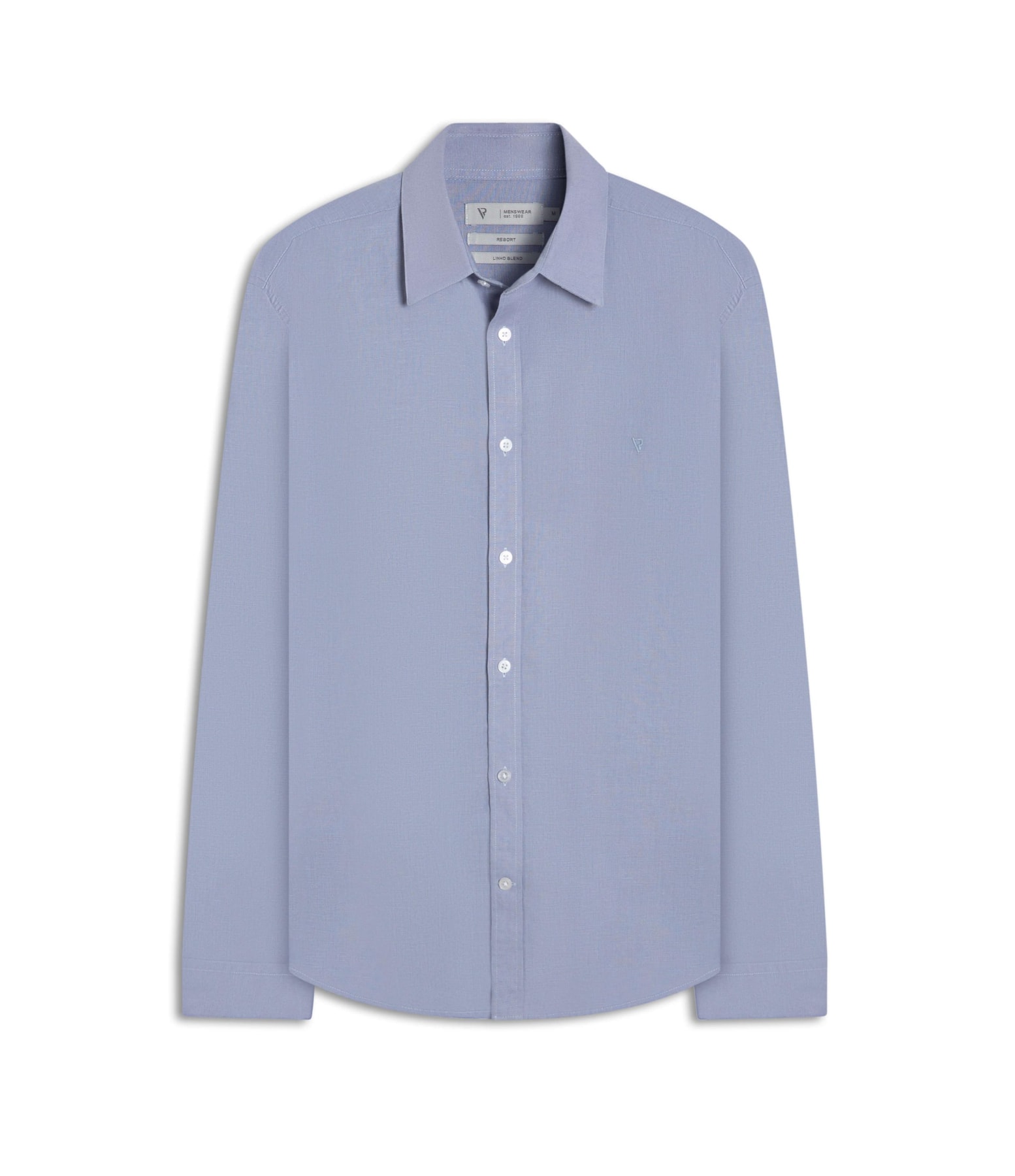 Camisa Linho Unicollor Classic Irish Azul Claro