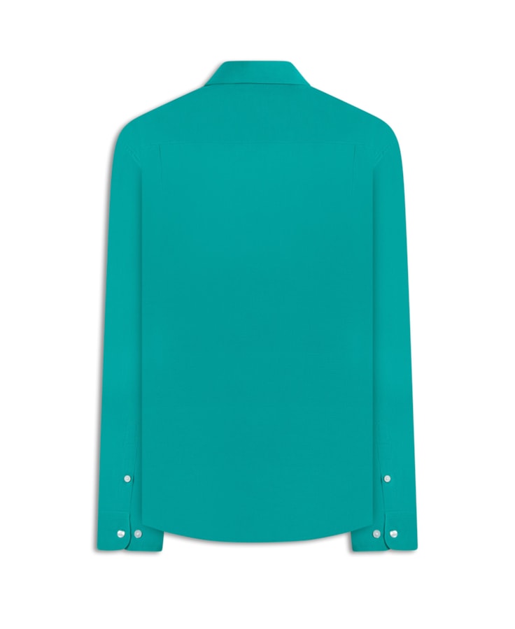 Camisa Linho Unicollor Classic Irish Esmeralda