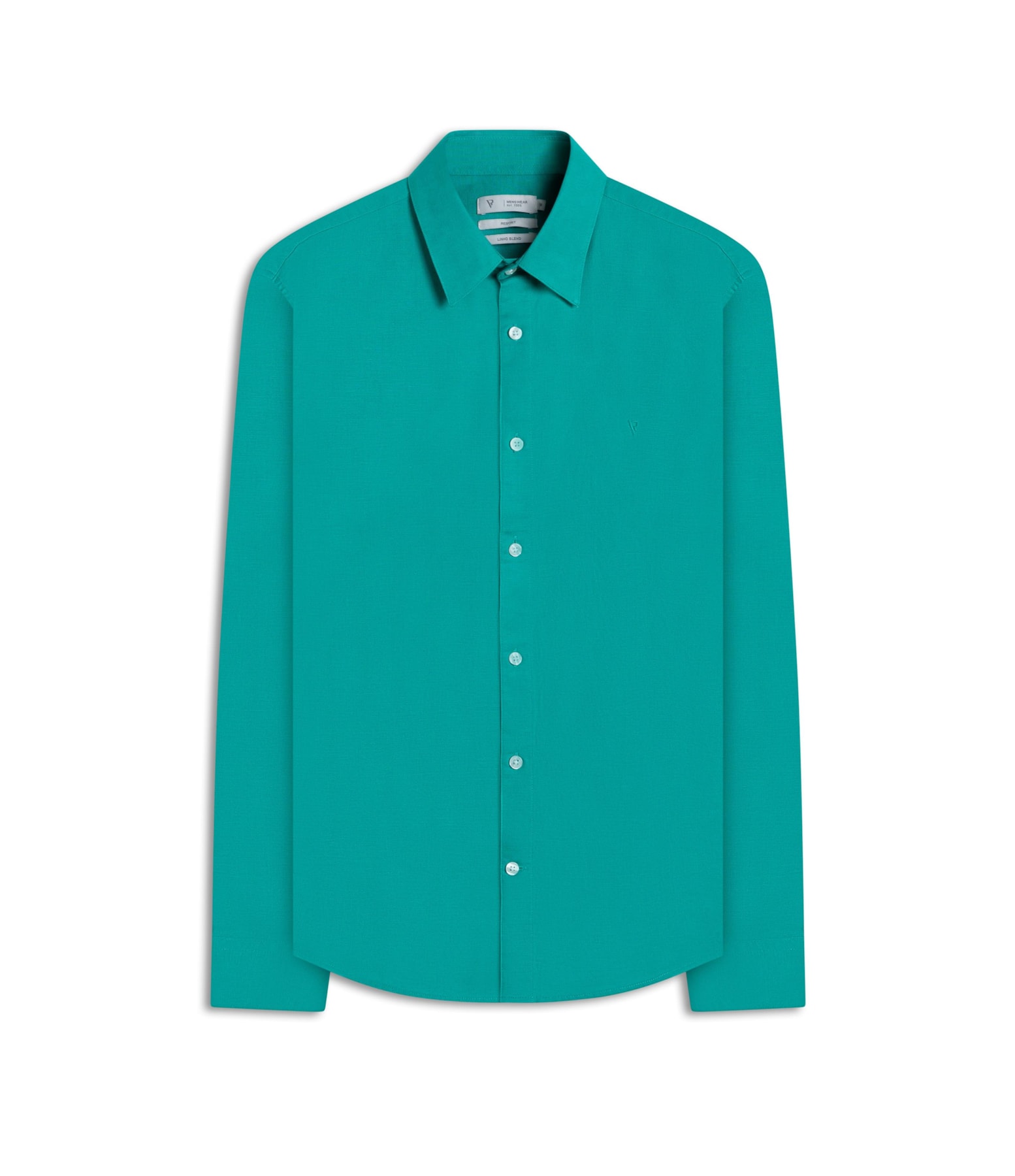 Camisa Linho Unicollor Classic Irish Esmeralda