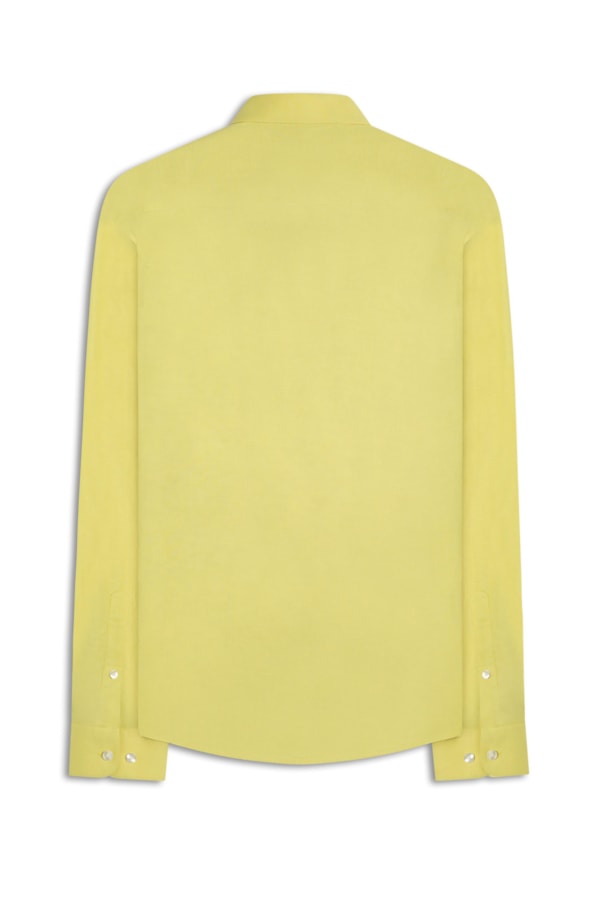 Camisa Linho Unicollor Classic Irish Lemom
