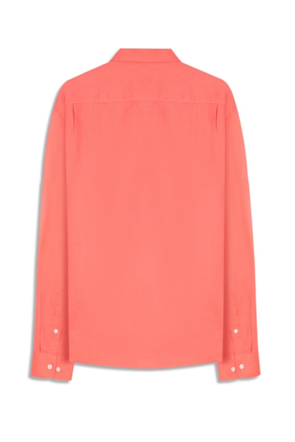 Camisa Linho Unicollor Classic Irish Melancia