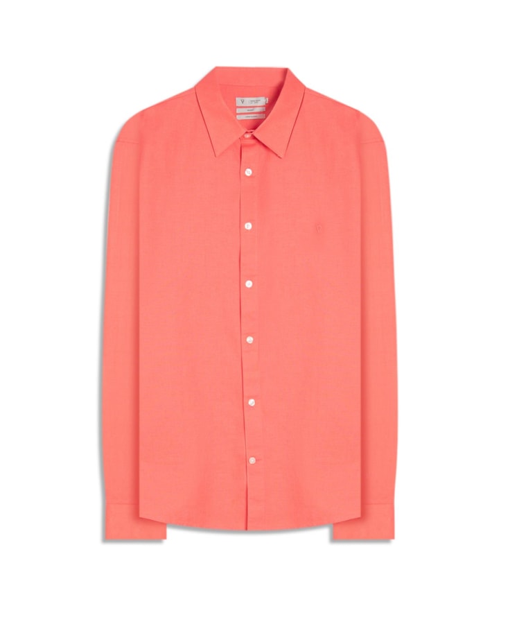 Camisa Linho Unicollor Classic Irish Melancia