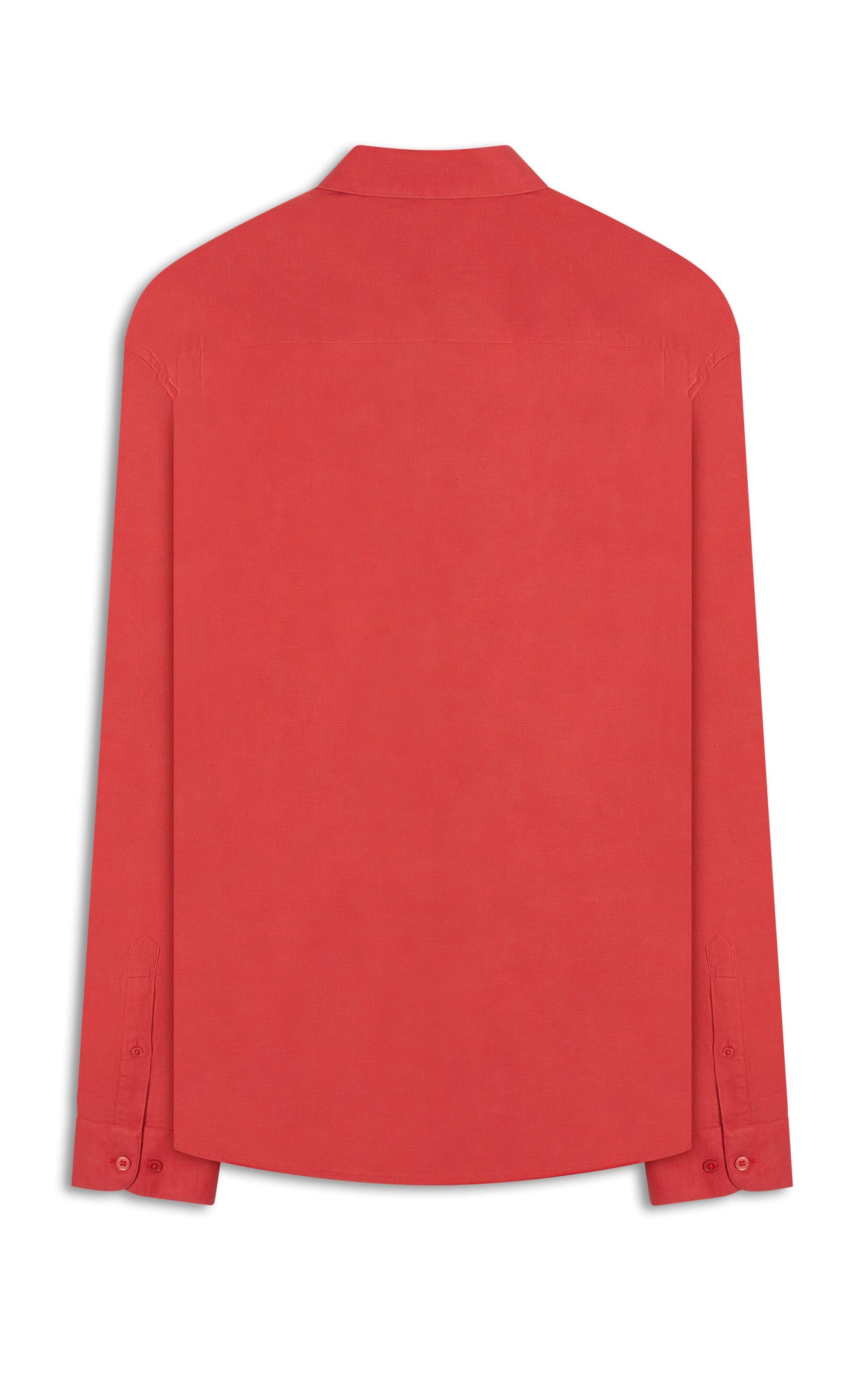 Camisa Linho Unicollor Classic Irish Rosa