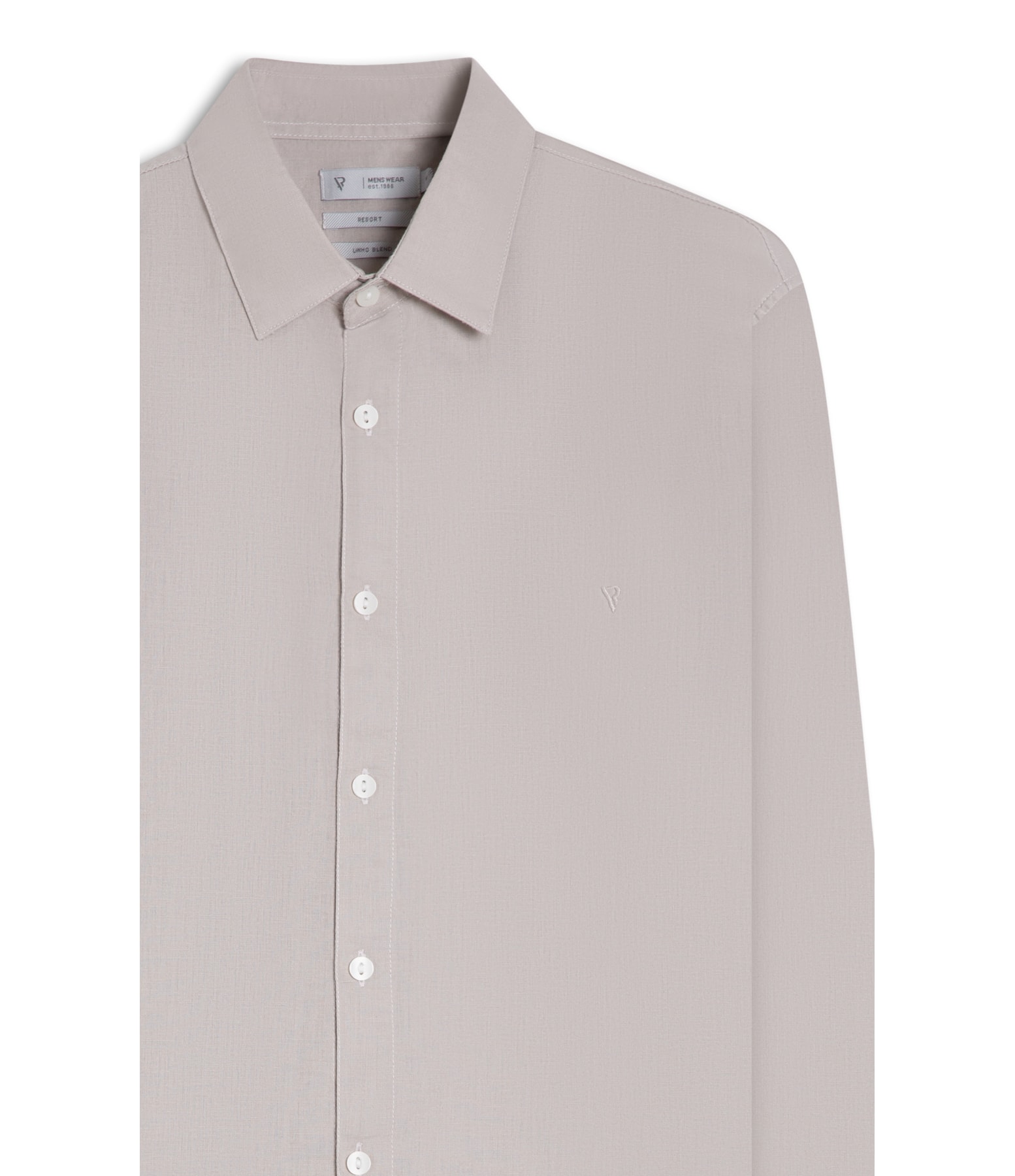 Camisa Linho  Unicollor Classic Shangai Areia Seca