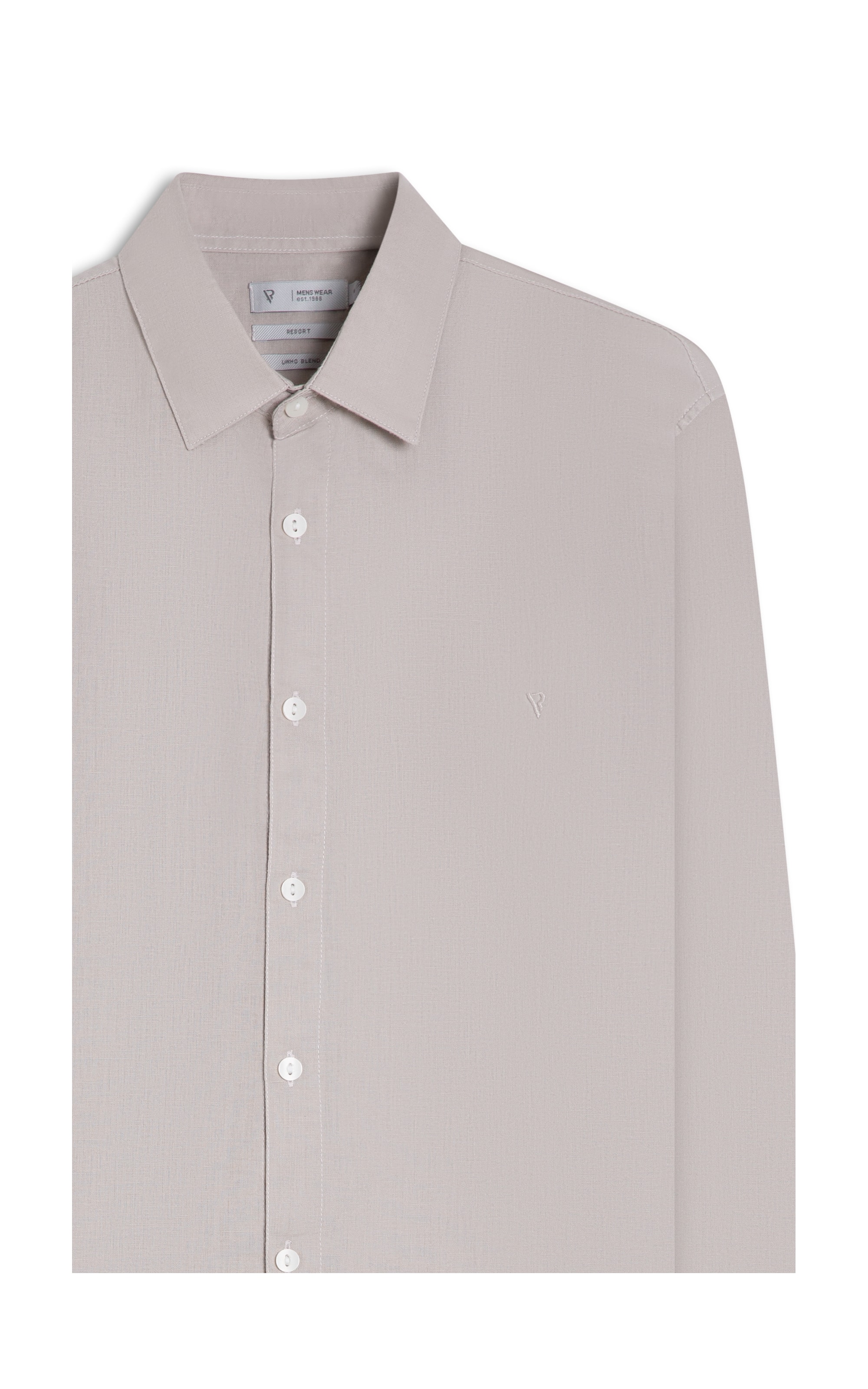 Camisa Linho  Unicollor Classic Shangai Areia Seca