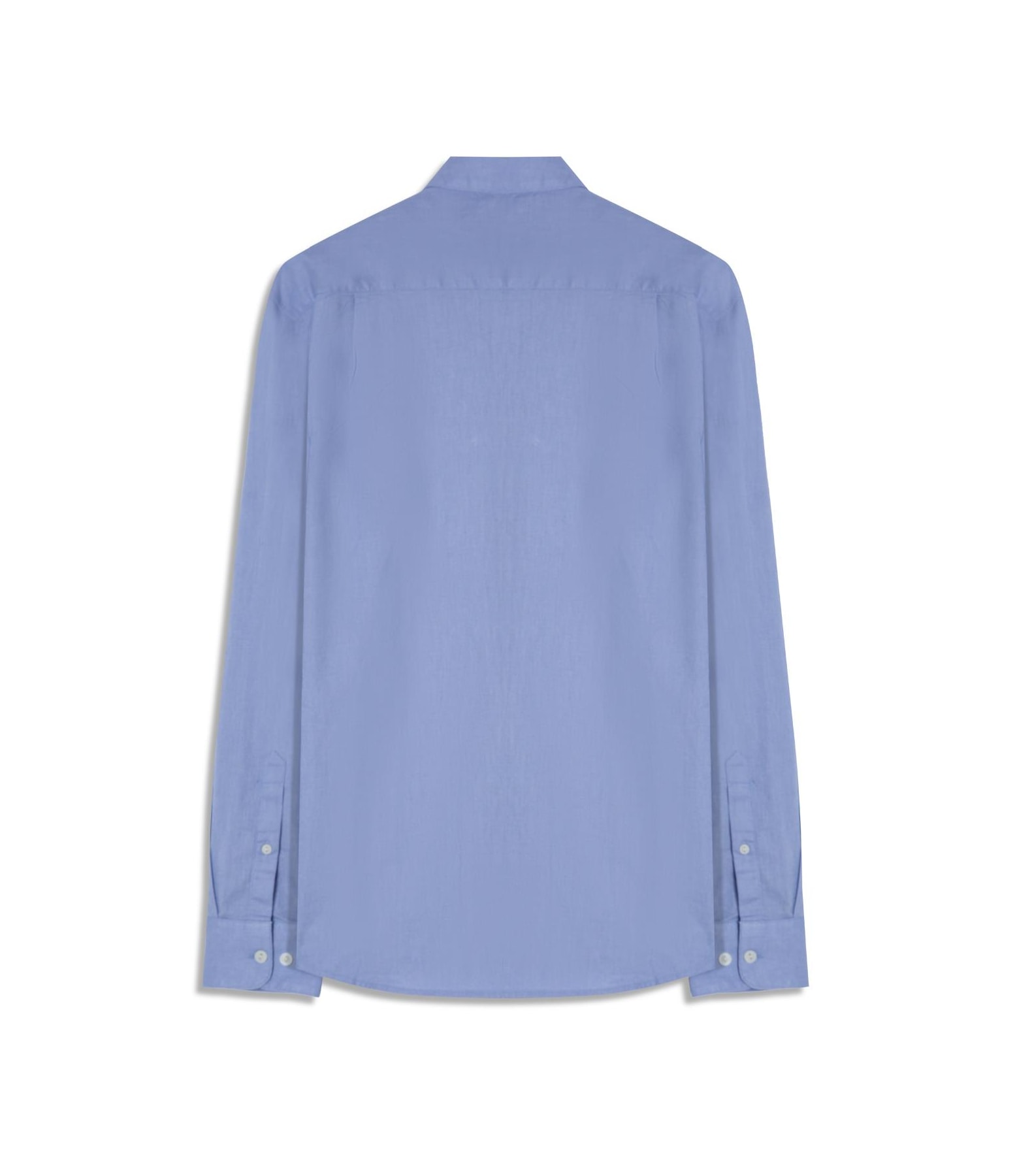 Camisa Linho  Unicollor Classic Shangai Azul Claro