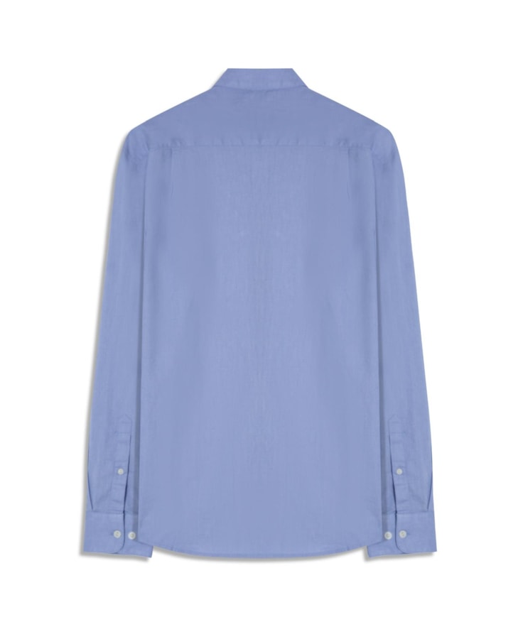 Camisa Linho  Unicollor Classic Shangai Azul Claro