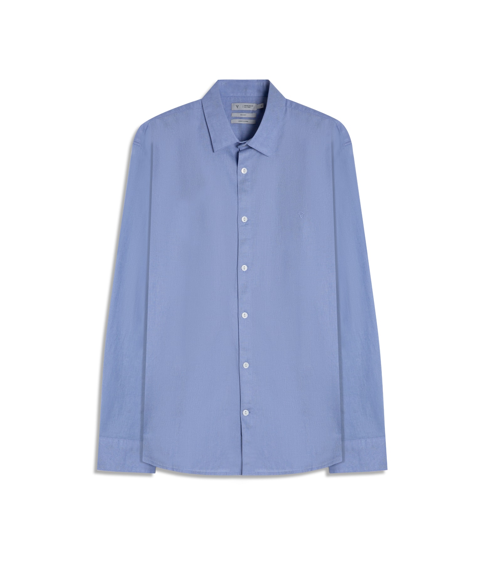 Camisa Linho  Unicollor Classic Shangai Azul Claro