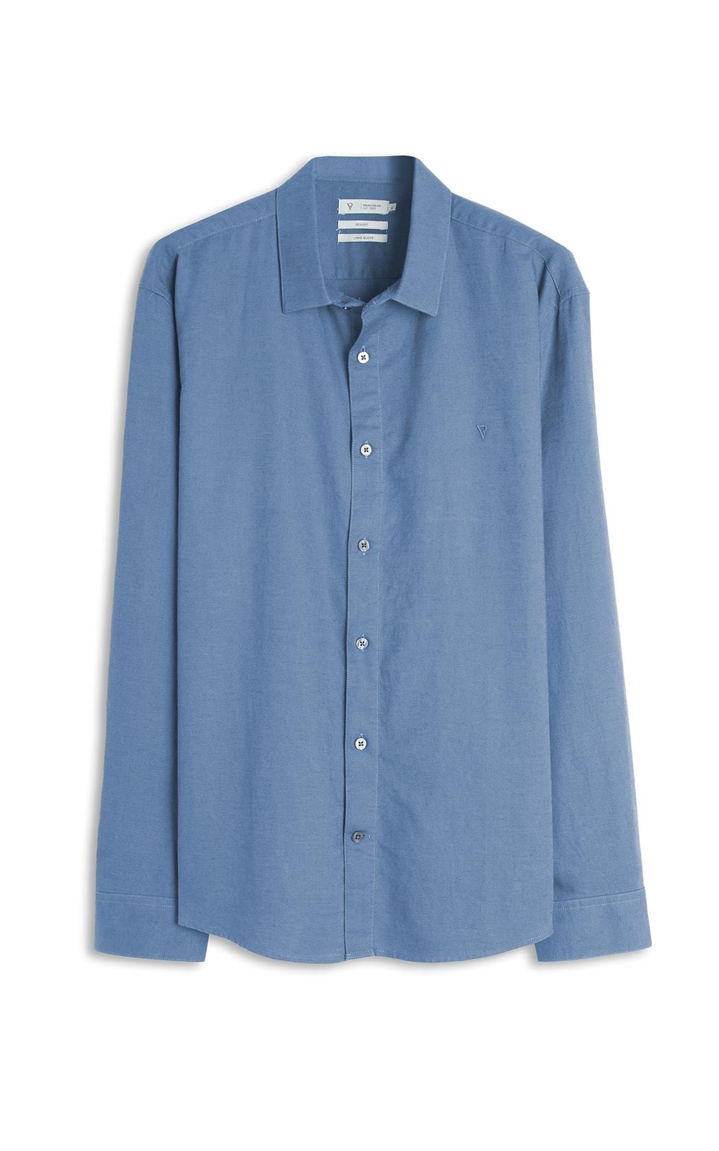 Camisa Tex Tropical Class Shangai Azul Claro