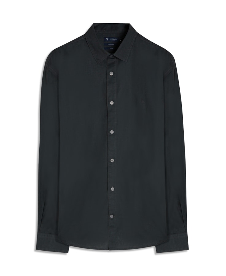 Camisa Linho  Unicollor Classic Shangai Grafite
