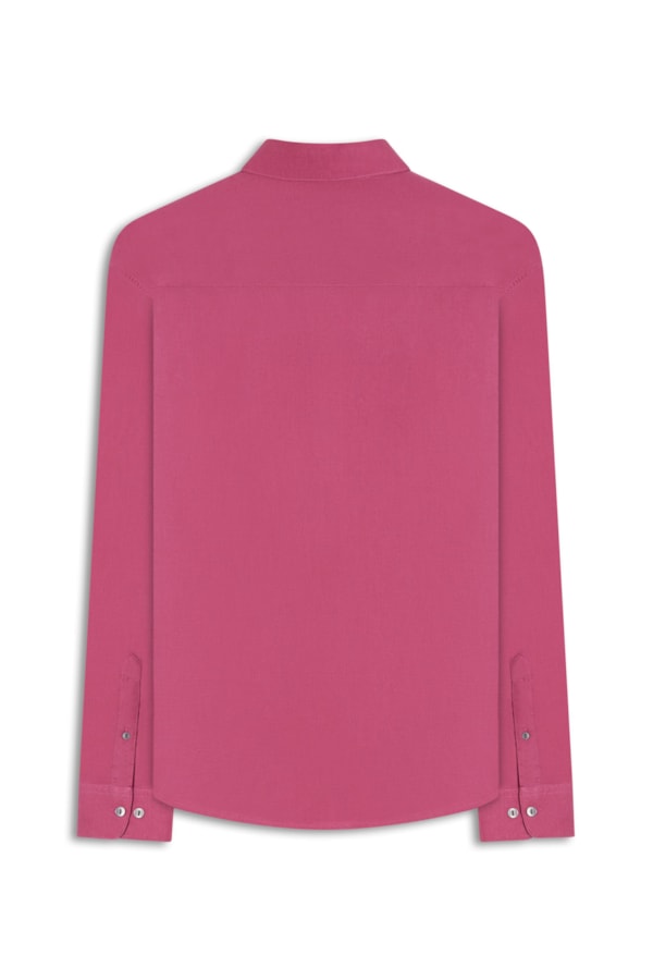 Camisa Linho  Unicollor Classic Shangai Rosa Velho